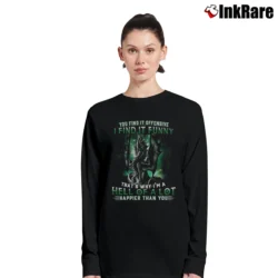 Women’s Dragon You Find It Offensive I Find It Funny Hell Quote Long-Sleeve Top in black | Sleek, Versatile, All-Season