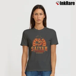 Women’s Dragonball Saiyan Fitness Gym Workout Signature T-Shirt in charcoal | Soft, Flattering Fit