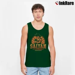 Men’s Dragonball Saiyan Fitness Gym Workout Tank Top in forest green | Breathable, Active-Friendly Design