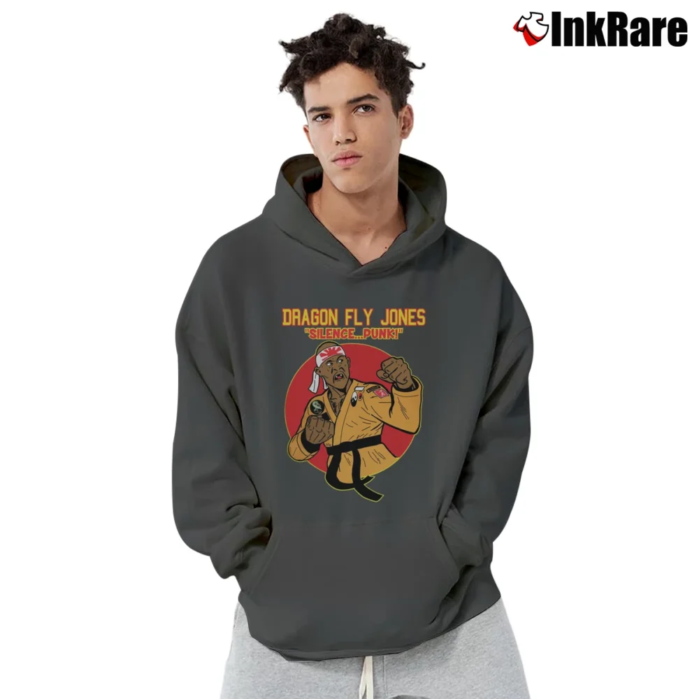 Men’s Dragonfly Jones Silence Funny Graphic Pullover Hoodie in charcoal | Cozy, Durable, Modern Fit