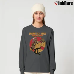 Women’s Dragonfly Jones Silence Funny Graphic Long-Sleeve Top in charcoal | Sleek, Versatile, All-Season