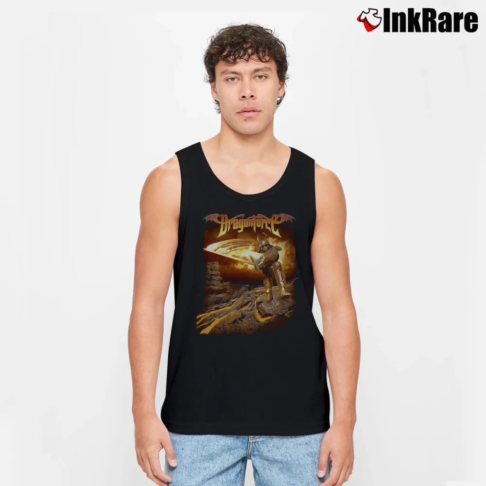 Men’s Dragonforce Band Graphic Tank Top in black | Breathable, Active-Friendly Design