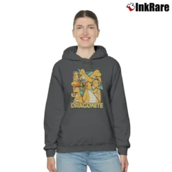 Women’s Dragonite Pokemon Custom Retro Graphic Cozy Hoodie in charcoal | Warm, Structured, Stylish