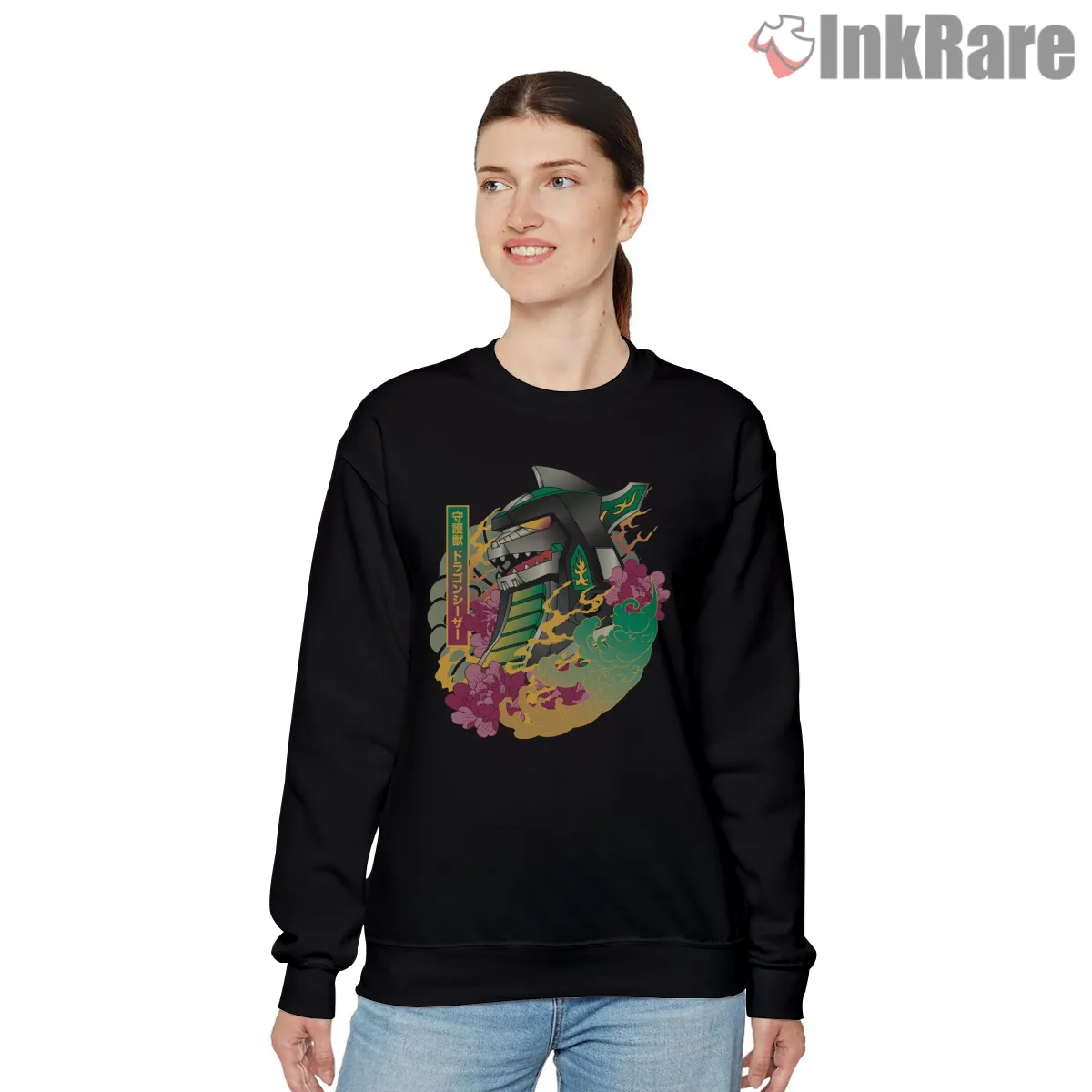 Dragonzord Kaiju Style Green Megazord Shirt on graphic shirt for women graphic tee