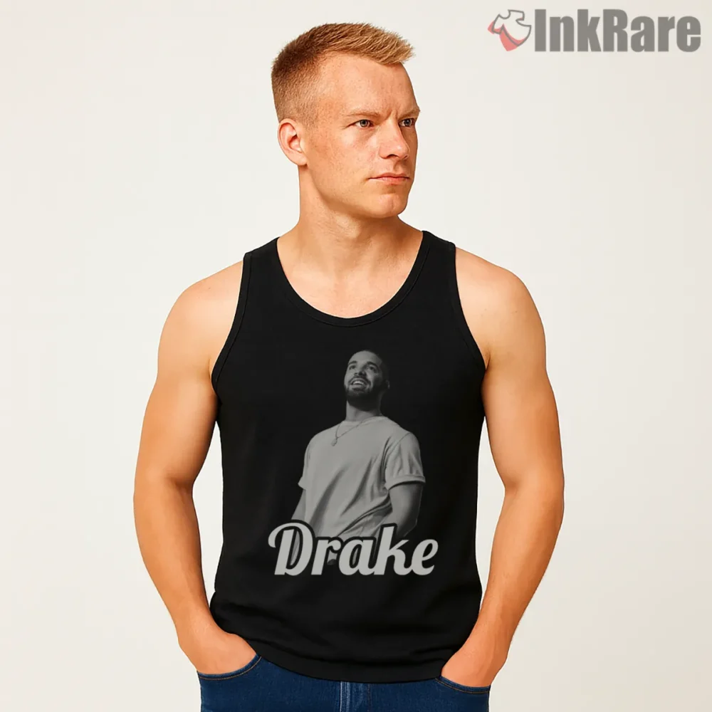 Drake 1986 Classic Smile Shirt on black tank top for men graphic tee