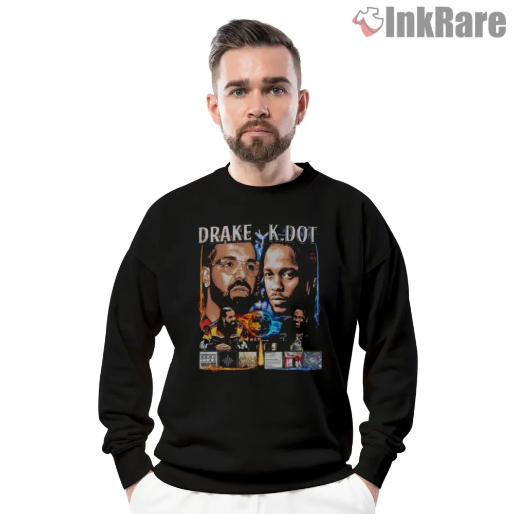 Drake And K Dot Rap Collage Shirt on graphic shirt for men graphic tee