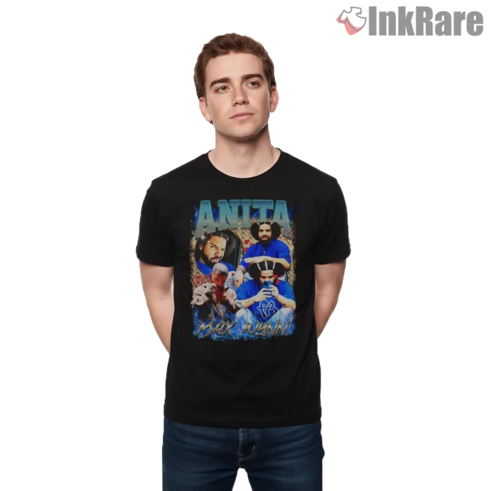 Drake Anita Max Wynn Meme Shirt on black short sleeve shirt for men graphic tee