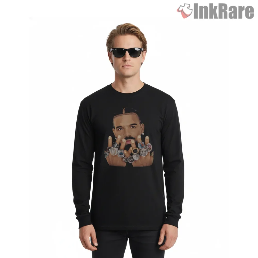 Drake Big Rings Doing Big Things Shirt on black long sleeve shirt for men graphic tee