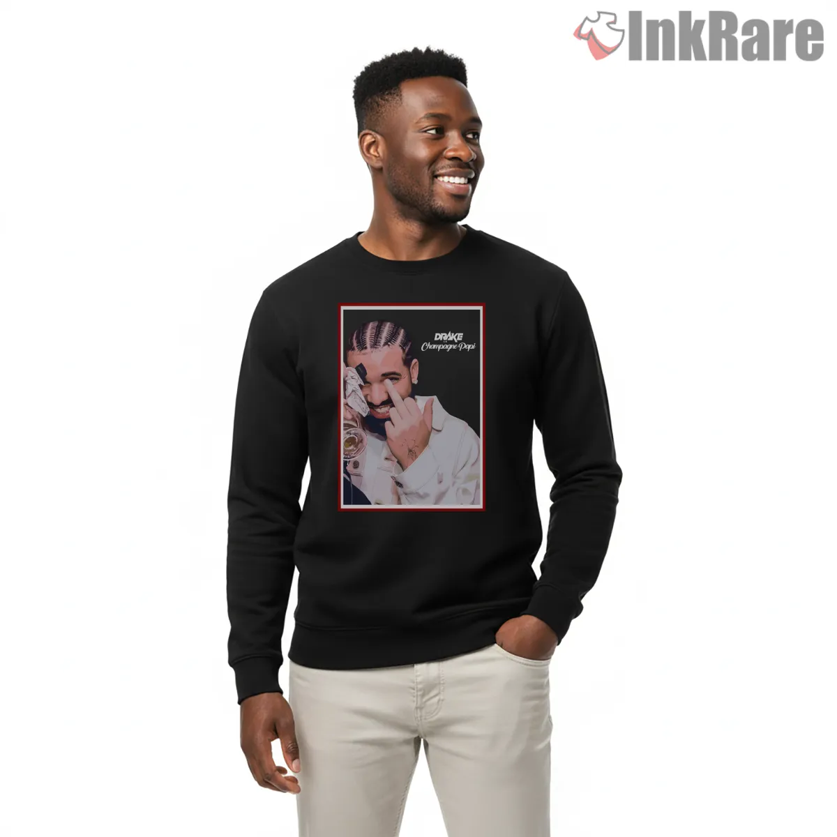 Drake Champagne Papi Playful Portrait Shirt Drake Champagne Papi Playful Portrait Shirt on graphic shirt for men graphic tee