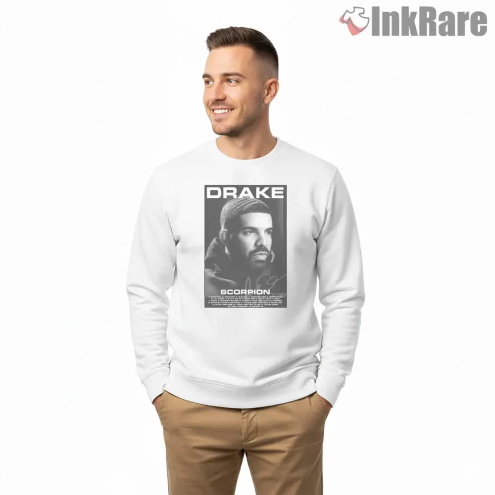 Drake Cloudy City Skyline Shirt on graphic shirt for men graphic tee