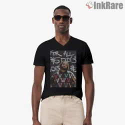 Drake For All The Dogs Graffiti Shirt on black v-neck shirt for men graphic tee