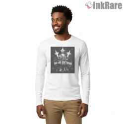 Drake For All The Dogs Pose Shirt on white long sleeve shirt for men graphic tee