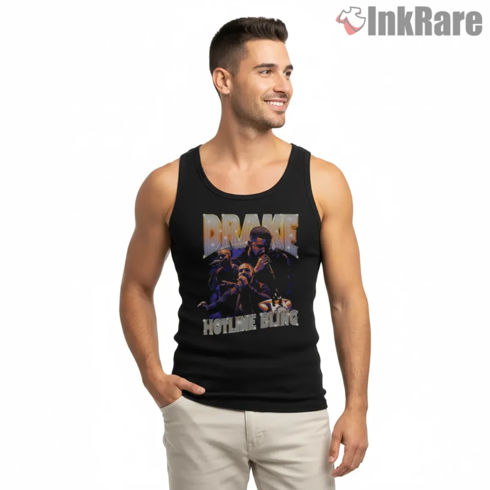 Drake Hotline Bling Stage Lights Shirt on black tank top for men graphic tee