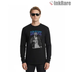 Drake If Youre Reading Courtside Vibes Shirt on black long sleeve shirt for men graphic tee