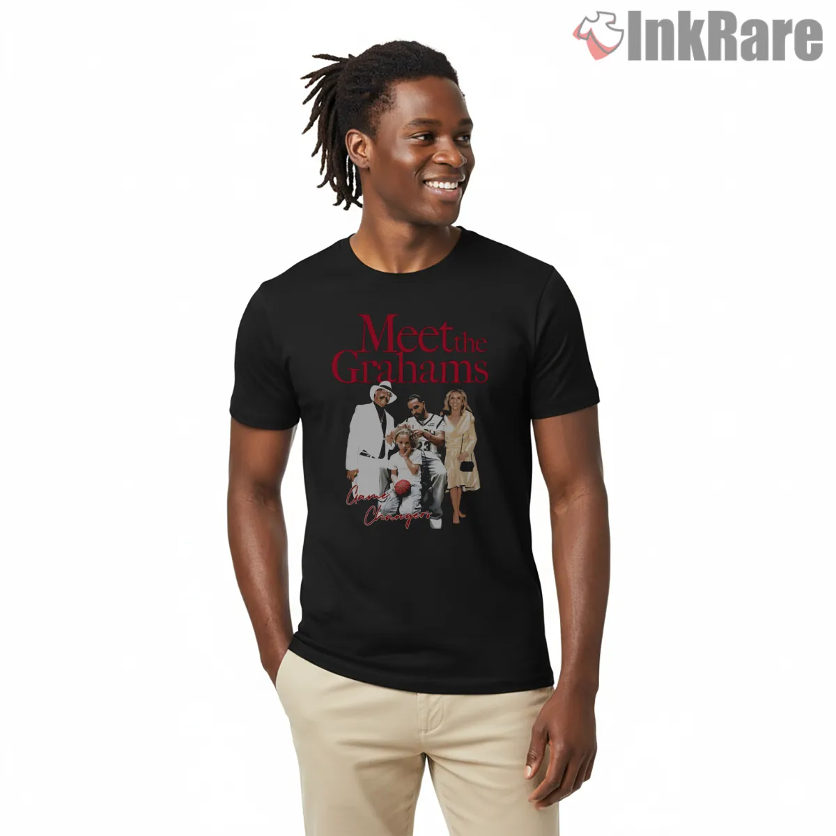 Drake Meet The Grahams Family Poster Short Sleeve Black Drake Meet The Grahams Family Poster Shirt on black short sleeve shirt for men graphic tee