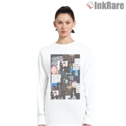 Drake Mixtape Collage Tribute Shirt on white long sleeve shirt for women graphic tee