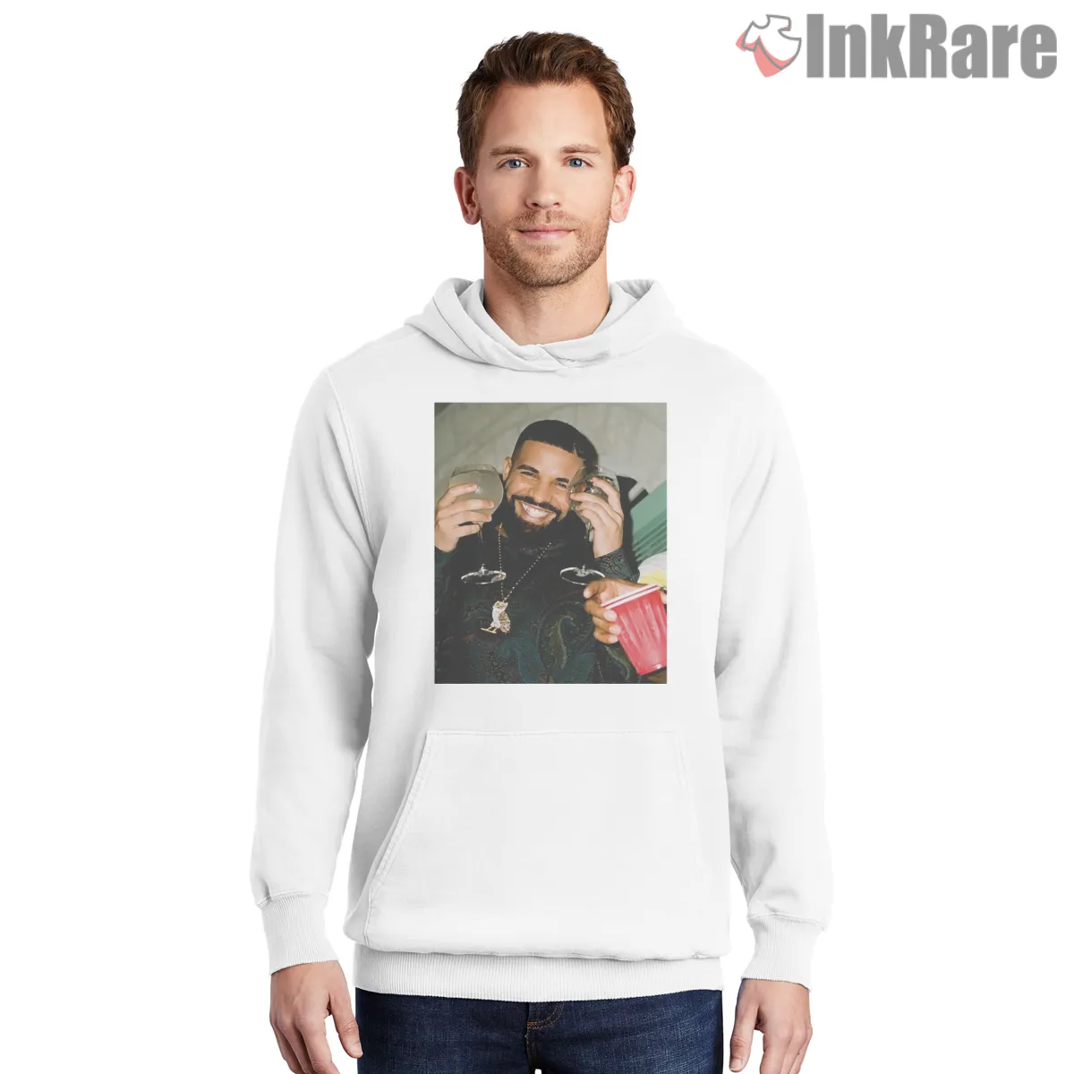 Drake More Life Celebration Portrait Shirt on white hoodie for men graphic tee