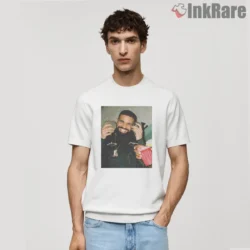 Drake More Life Celebration Portrait Shirt on white short sleeve shirt for men graphic tee