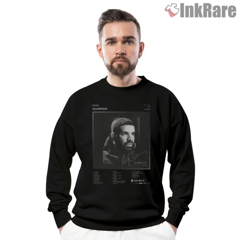 Drake Scorpion Tracklist Album Shirt on graphic shirt for men graphic tee