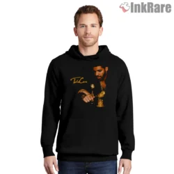Drake Take Care Classic Album Cover Shirt on black hoodie for men graphic tee