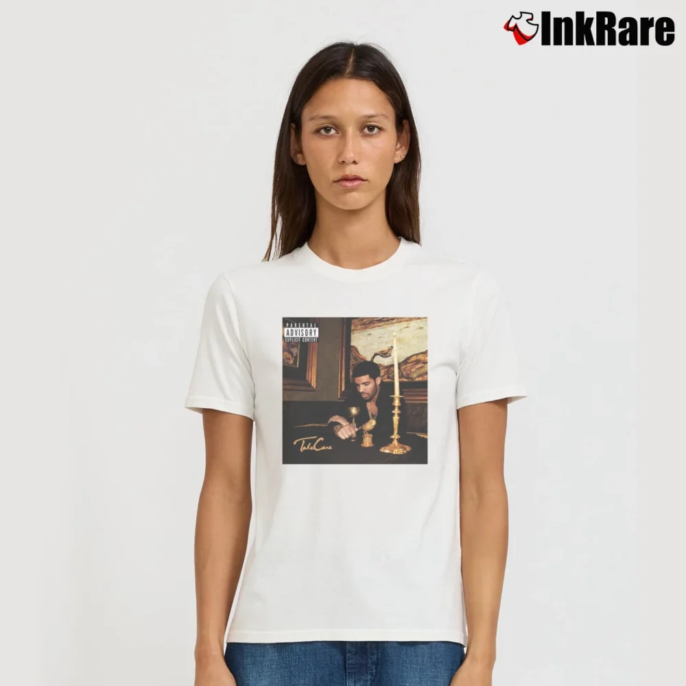 Women’s Drake Take Care Signature T-Shirt in white | Soft, Flattering Fit