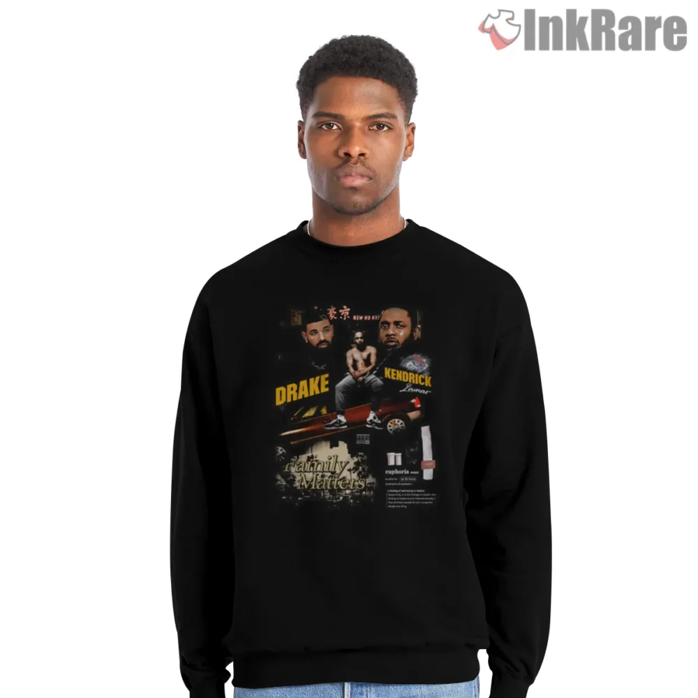 Drake Versus Kendrick Family Matters Showdown Shirt on graphic shirt for men graphic tee