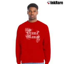 Men’s Drama Mama Theatre Crewneck Sweatshirt in red | Cozy Fabric, Clean Style