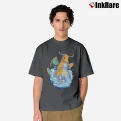 Men’s Dratini Dragonair Dragonite Pokemon Evolution Classic T-Shirt in charcoal | Soft, Breathable Everyday Wear