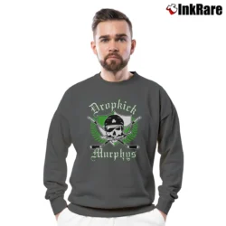 Men’s Dropkick Murphys Band Crewneck Sweatshirt in charcoal | Cozy Fabric, Clean Style