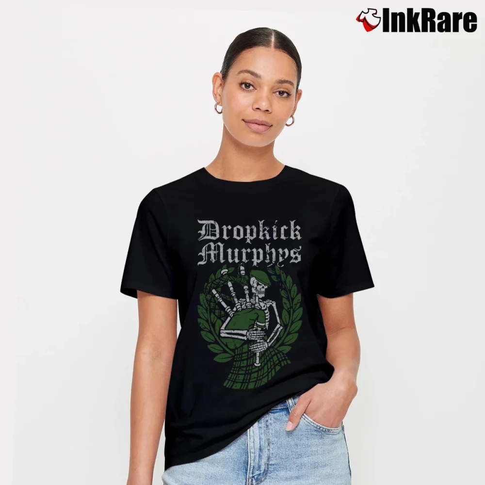 Women’s Dropkick Murphys Band Vintage Signature T-Shirt in black | Soft, Flattering Fit