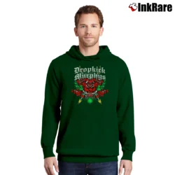 Men’s Dropkick Murphys Rose Tattoo Pullover Hoodie in forest green | Cozy, Durable, Modern Fit