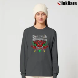 Women’s Dropkick Murphys Rose Tattoo Long-Sleeve Top in charcoal | Sleek, Versatile, All-Season