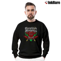Men’s Dropkick Murphys Rose Tattoo Crewneck Sweatshirt in black | Cozy Fabric, Clean Style