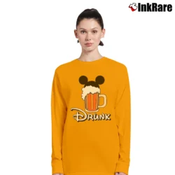 Women’s Drunk Mickey Mouse International Beer Avenger Long-Sleeve Top in orange | Sleek, Versatile, All-Season