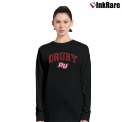 Women’s Drury Panthers Black Arch Mascot Champion Long-Sleeve Top in black | Sleek, Versatile, All-Season