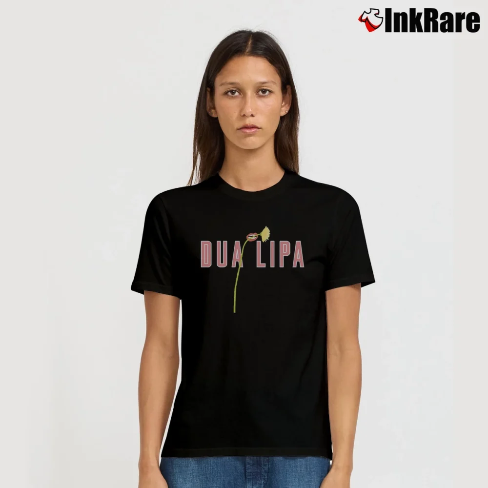Women’s Dua Lipa Logo Signature T-Shirt in black | Soft, Flattering Fit