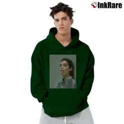 Men’s Dua Lipa Self Titled Tour Concert Pullover Hoodie in forest green | Cozy, Durable, Modern Fit