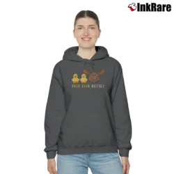 Women’s Duck Duck Moose Funny Kids Party Cozy Hoodie in charcoal | Warm, Structured, Stylish