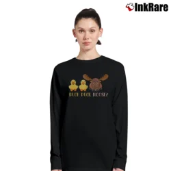 Women’s Duck Duck Moose Funny Kids Party Long-Sleeve Top in black | Sleek, Versatile, All-Season