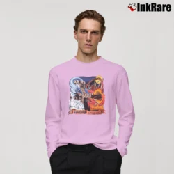 Men’s Dueling Dragons Fantasy Theme Park Long-Sleeve Shirt in light pink | Sleek, Lightweight, Year-Round Wear