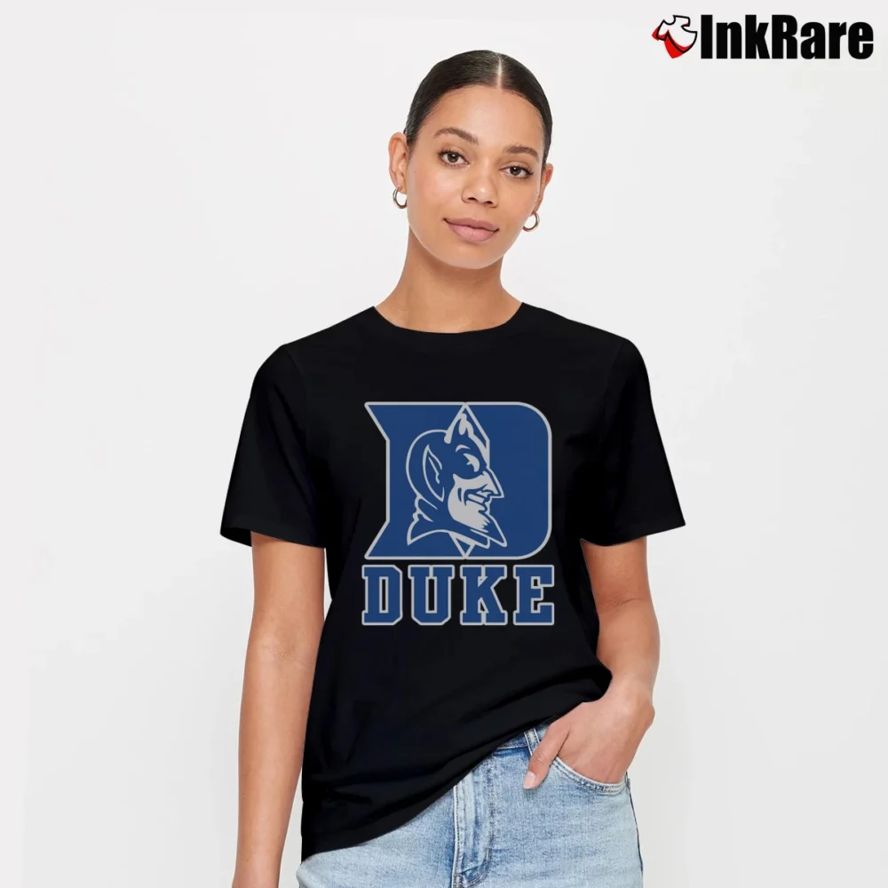 Women’s Duke Blue Devils Logo T-Shirt in black | Soft, Flattering Fit