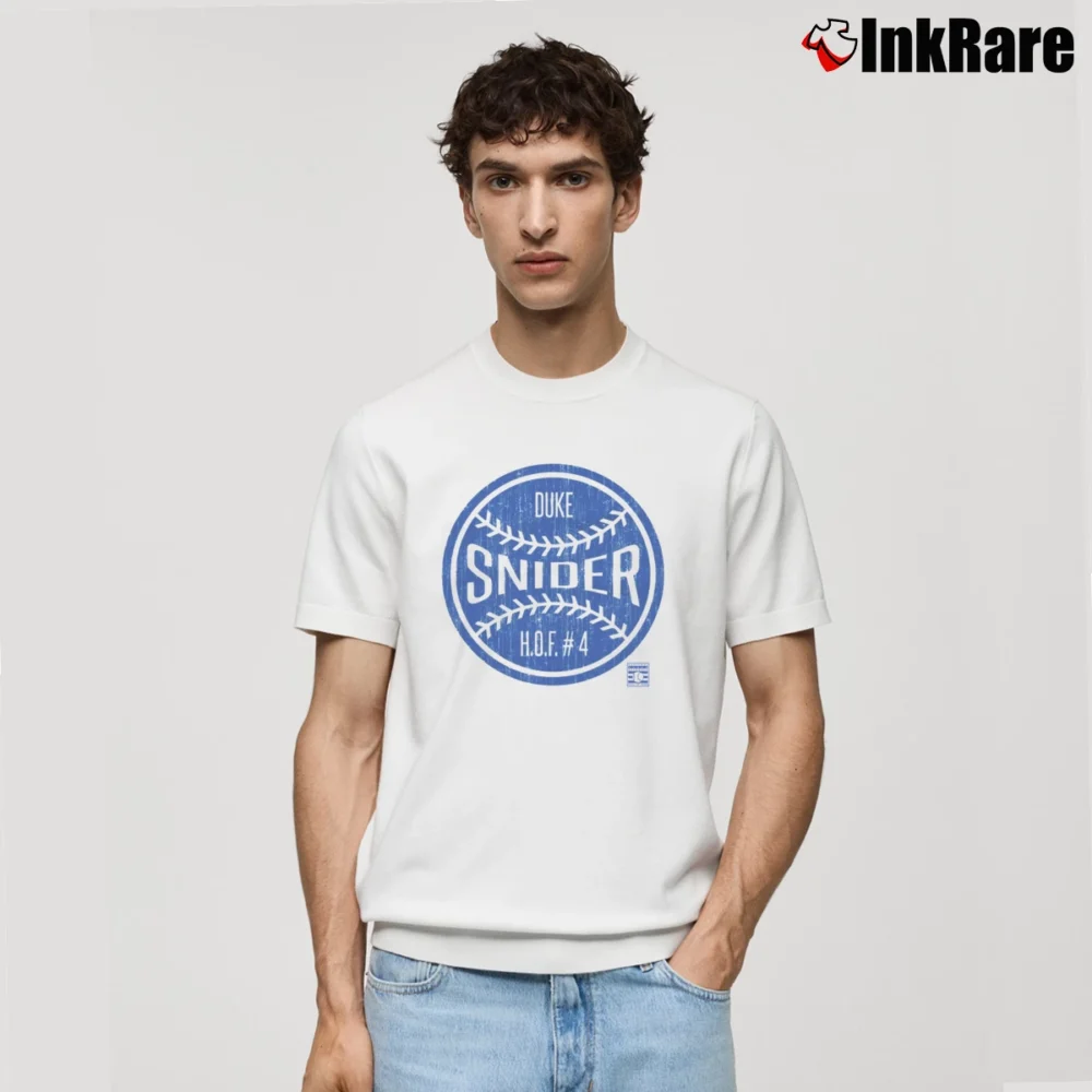 Men’s Duke Snider Brooklyn Baseball Sports Classic T-Shirt in white | Soft, Breathable Everyday Wear