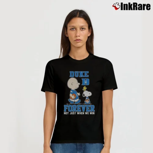 duke snoopy and woodstock forever just when we win Women’s Tee in black – Effortless Style Women’s duke snoopy and woodstock forever just when we win T-Shirt in black | Soft, Flattering Fit