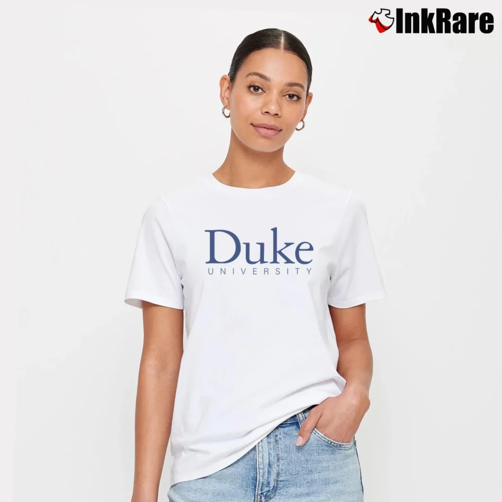 Women’s Duke University Logo Signature T-Shirt in white | Soft, Flattering Fit
