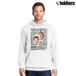 Men’s Dumb And Dumber Quotes Pullover Hoodie in white | Cozy, Durable, Modern Fit