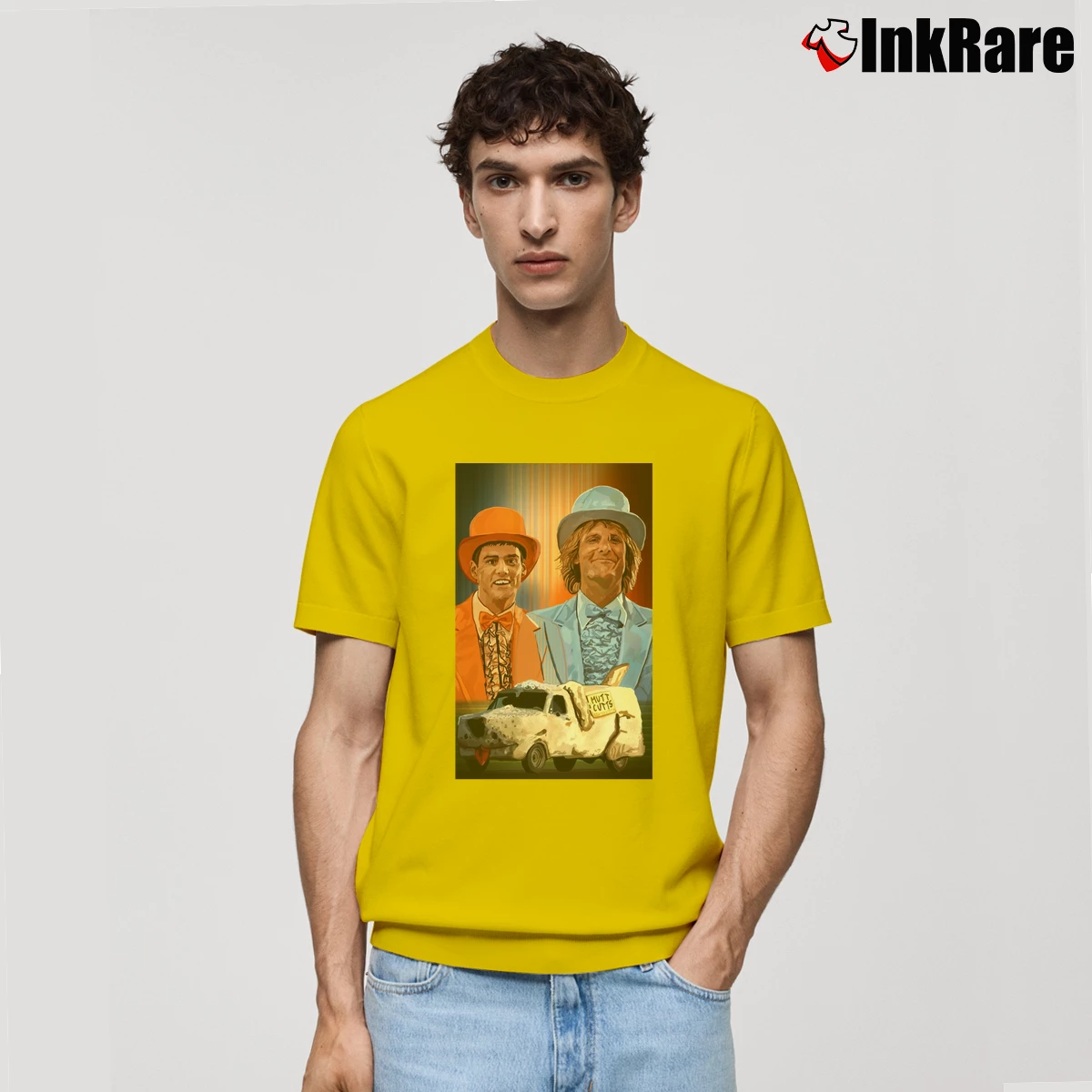 Dumb And Dumber Men’s Classic Tee in yellow – Premium Comfort Men’s Dumb And Dumber Classic T-Shirt in yellow | Soft, Breathable Everyday Wear