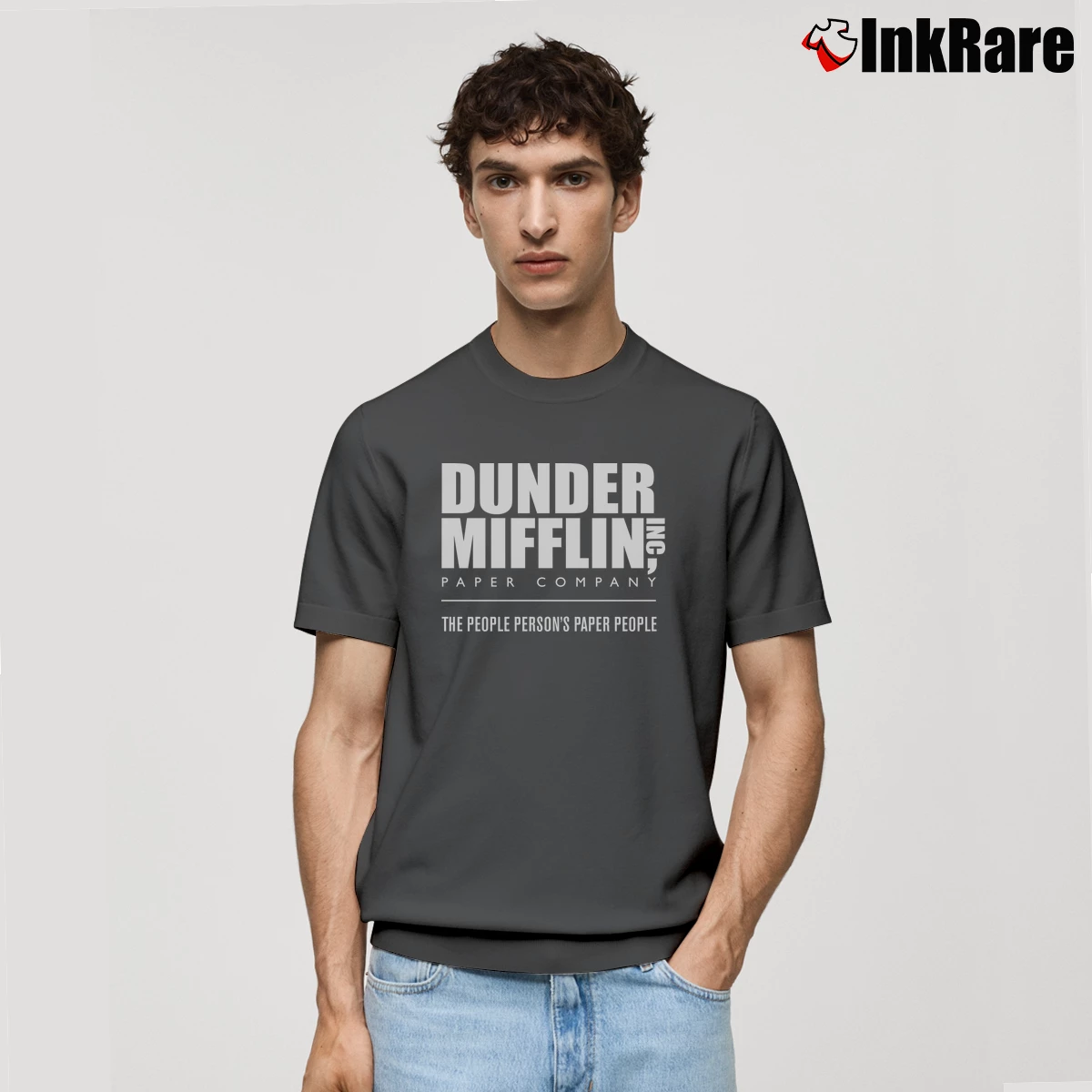Dunder Mifflin Paper Company Men’s Classic Tee in charcoal – Premium Comfort Men’s Dunder Mifflin Paper Company Classic T-Shirt in charcoal | Soft, Breathable Everyday Wear
