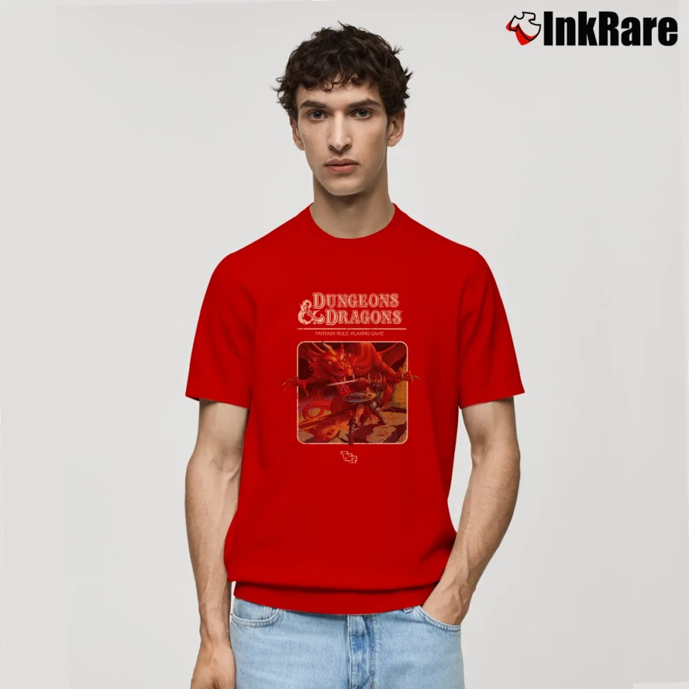Men’s Dungeons And Dragons 1974 Classic Dungeon Master Rpg Fantasy Classic T-Shirt in red | Soft, Breathable Everyday Wear