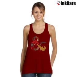 Women’s Dungeons And Dragons Colorful Ampersand Dragon Tank Top in maroon | Lightweight, Movement-Friendly