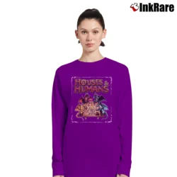 Women’s Dungeons And Dragons Houses And Humans Casual Rpg Long-Sleeve Top in purple | Sleek, Versatile, All-Season